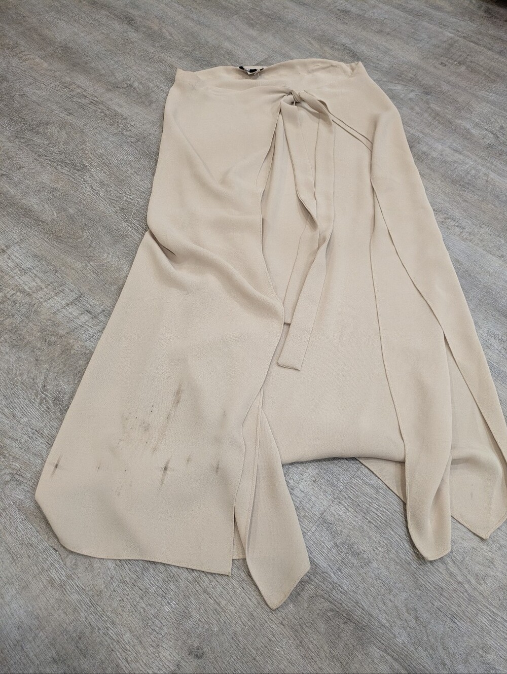 DKNY Beige Wrap Skirt Size 2